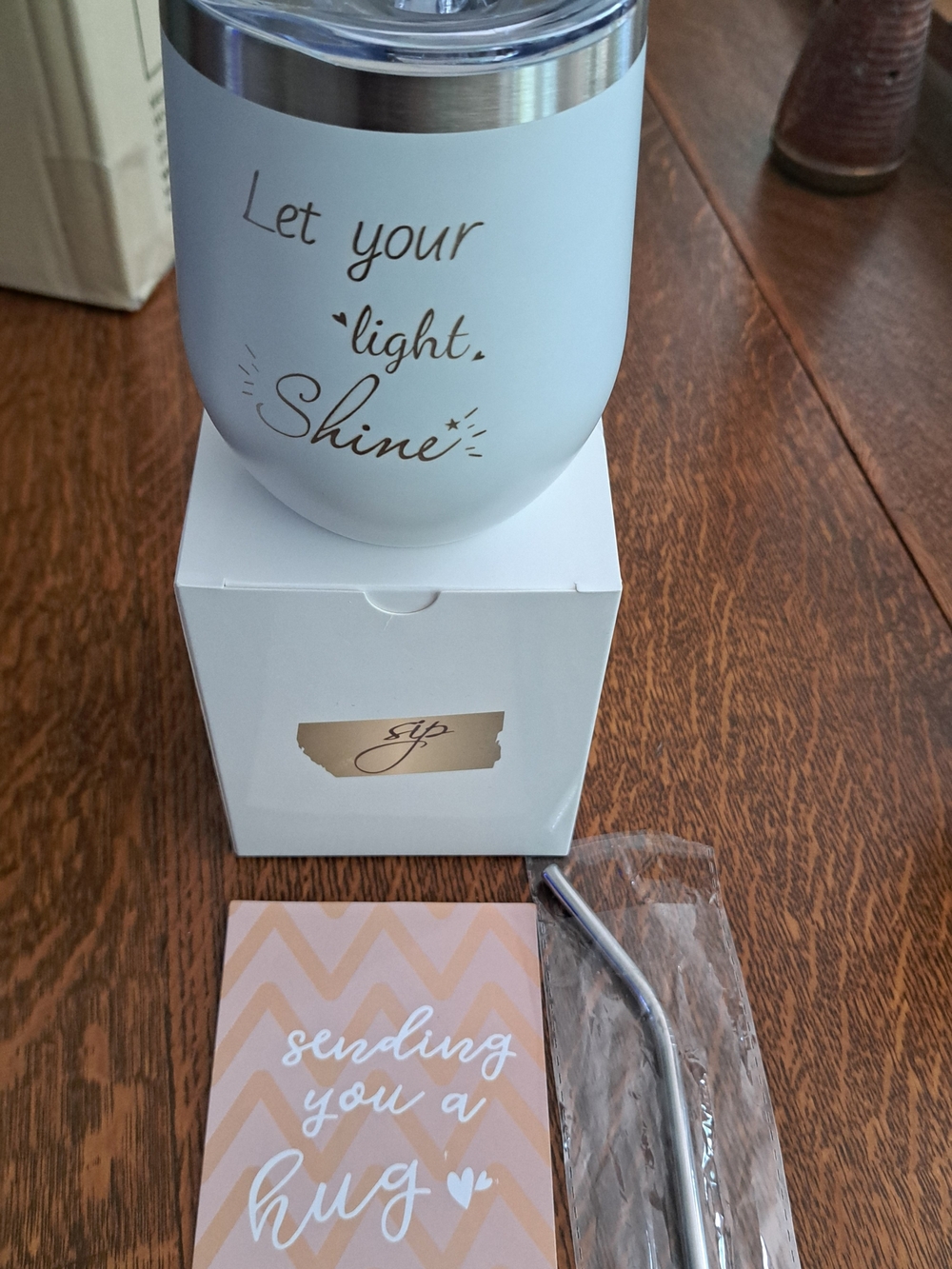 Stainless Steel Tumbler - Let Your Light Shine (Light Blue)